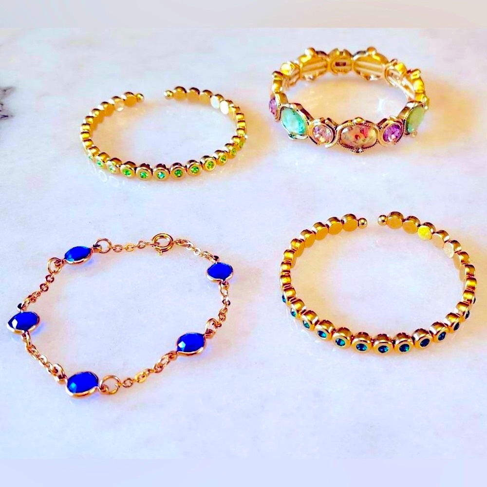 GRAB BAG w/ (4) Gold-Toned Bracelets/Cuffs!!!